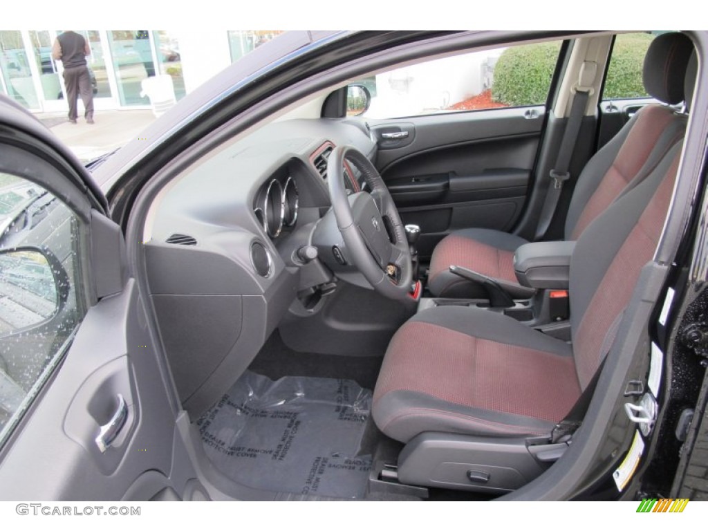 Dark Slate Gray/Red Interior 2010 Dodge Caliber Rush Photo #58736730
