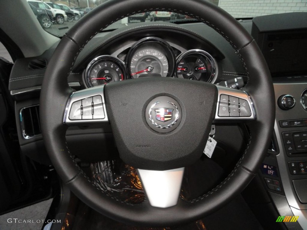 2012 Cadillac CTS 4 3.6 AWD Sedan Ebony/Ebony Steering Wheel Photo #58742619