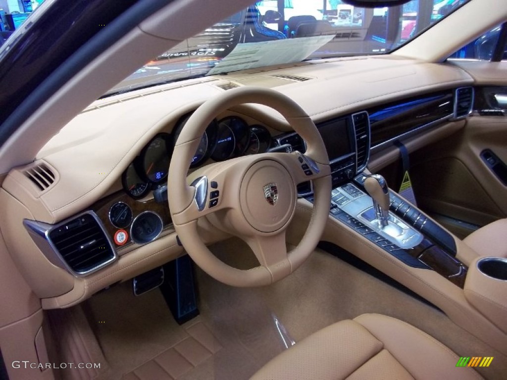 2012 Porsche Panamera 4S Luxor Beige Dashboard Photo #58745703