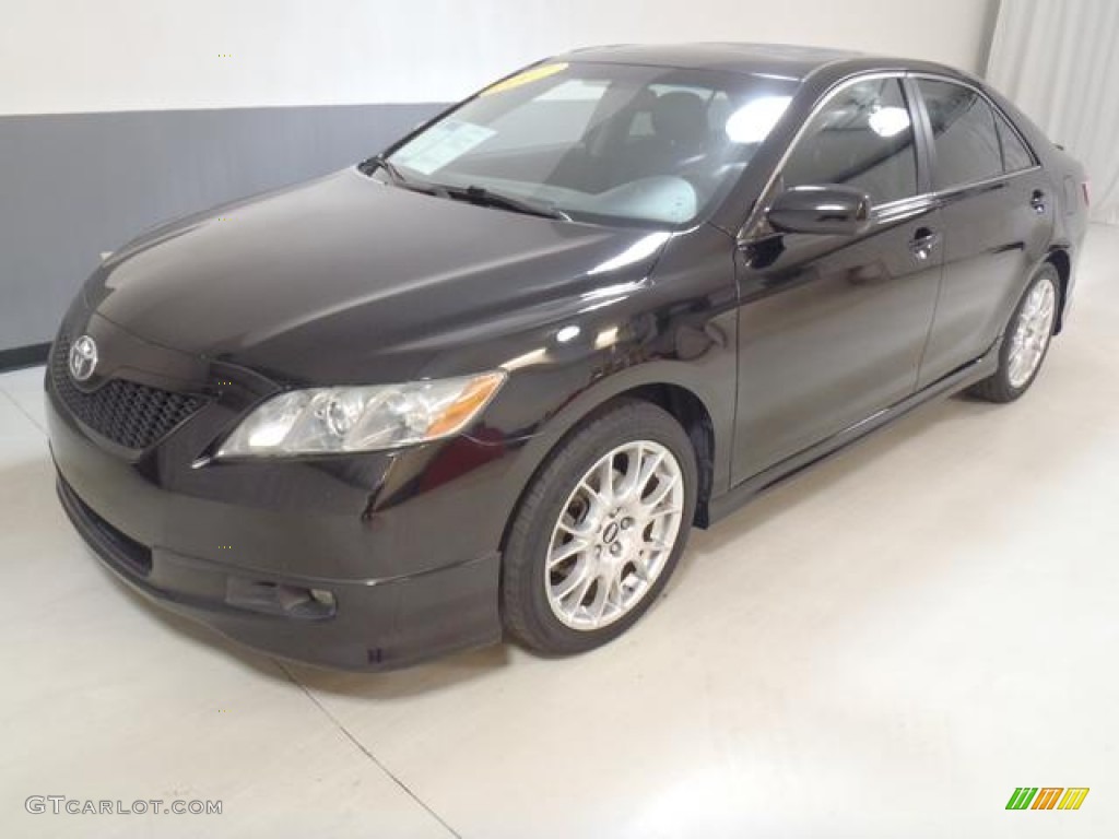 2007 Camry SE V6 - Black / Dark Charcoal photo #17