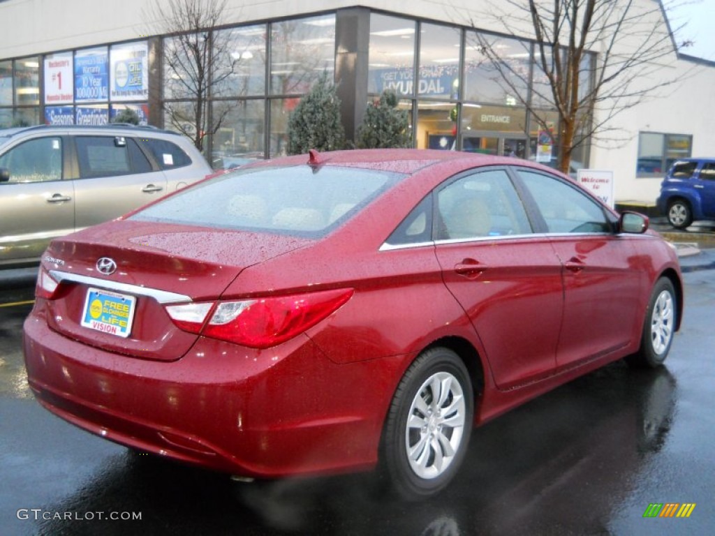 2011 Sonata GLS - Venetian Red / Camel photo #2