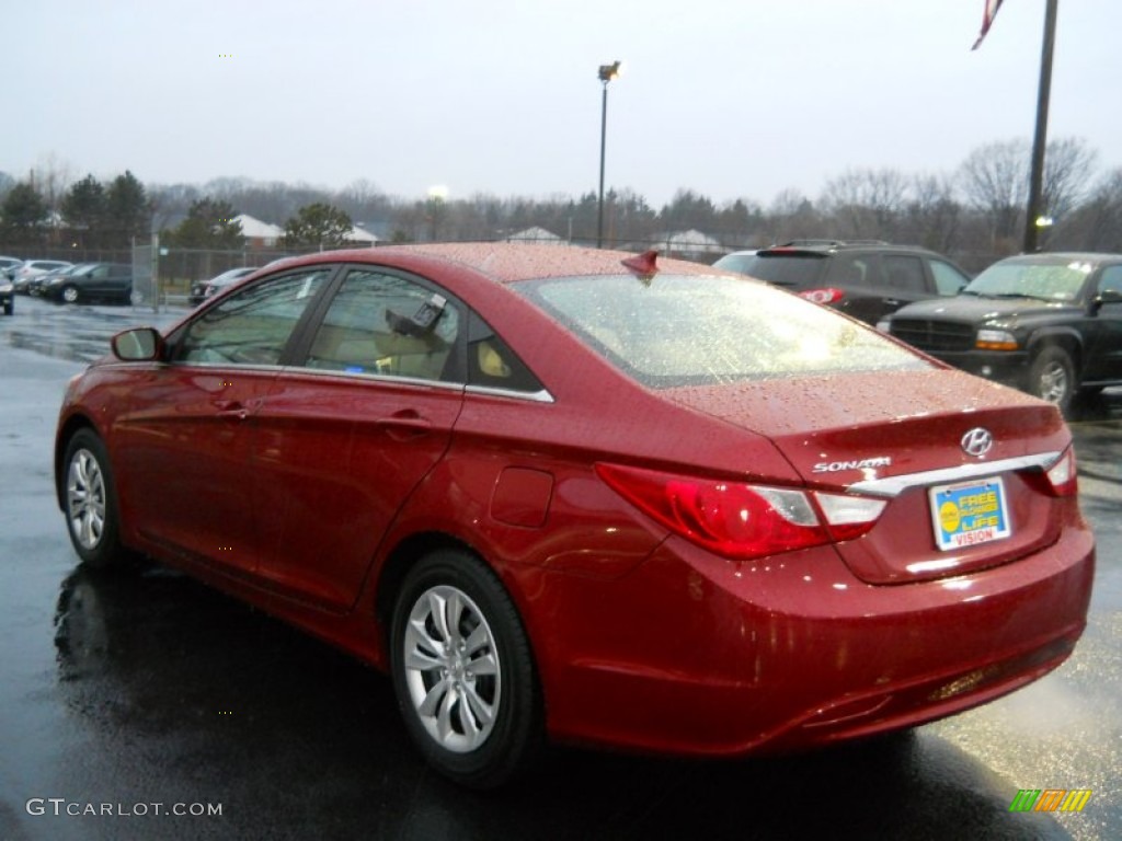 2011 Sonata GLS - Venetian Red / Camel photo #12