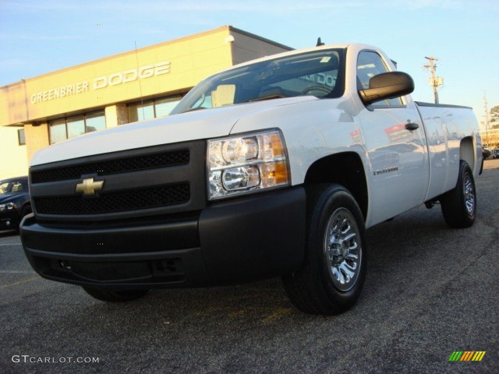 2008 Silverado 1500 Work Truck Regular Cab - Summit White / Dark Titanium photo #1