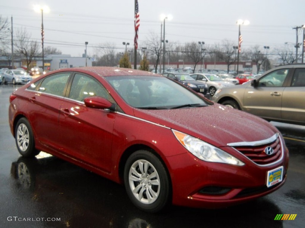 2011 Sonata GLS - Venetian Red / Camel photo #15