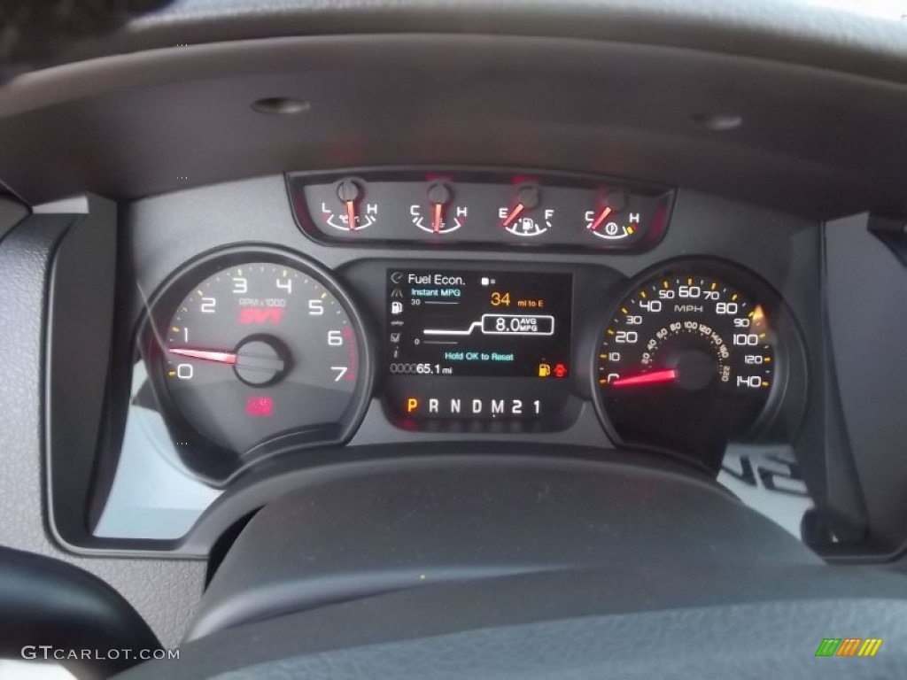 2012 Ford F150 SVT Raptor SuperCrew 4x4 Gauges Photo #58749330