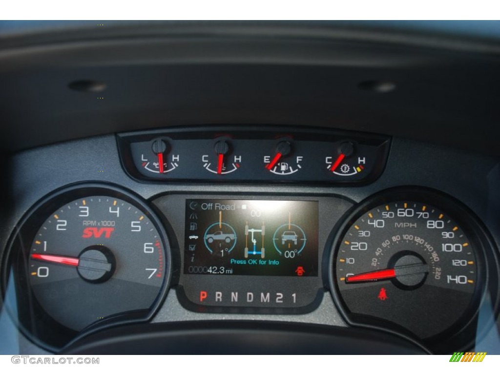 2012 Ford F150 SVT Raptor SuperCrew 4x4 Gauges Photo #58749834
