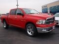 2010 Flame Red Dodge Ram 1500 Big Horn Crew Cab 4x4  photo #2