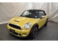 2011 Interchange Yellow Mini Cooper S Convertible  photo #1