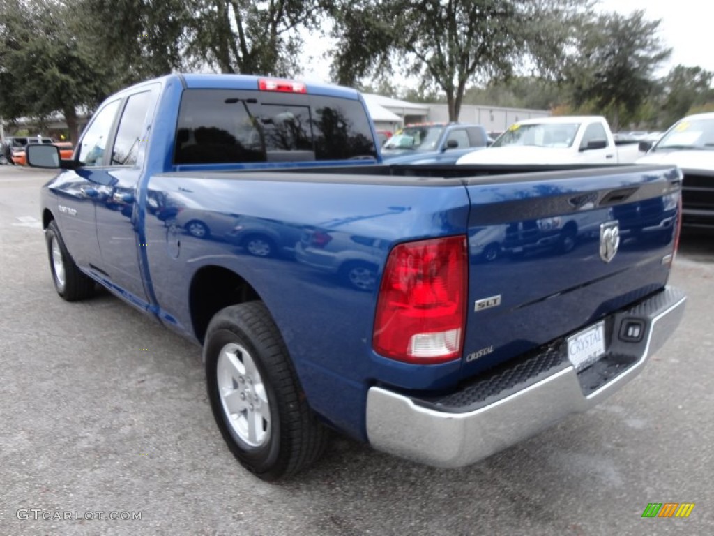 2011 Ram 1500 SLT Quad Cab - Deep Water Blue Pearl / Dark Slate Gray/Medium Graystone photo #3