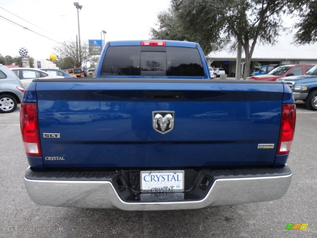 2011 Ram 1500 SLT Quad Cab - Deep Water Blue Pearl / Dark Slate Gray/Medium Graystone photo #7