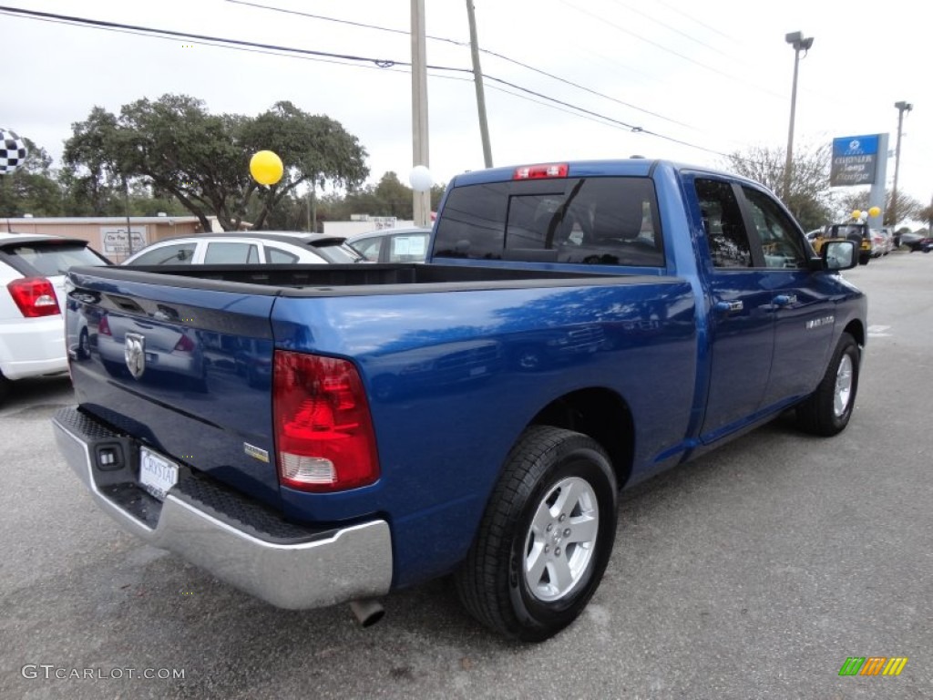 2011 Ram 1500 SLT Quad Cab - Deep Water Blue Pearl / Dark Slate Gray/Medium Graystone photo #8