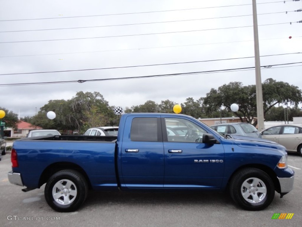 2011 Ram 1500 SLT Quad Cab - Deep Water Blue Pearl / Dark Slate Gray/Medium Graystone photo #9