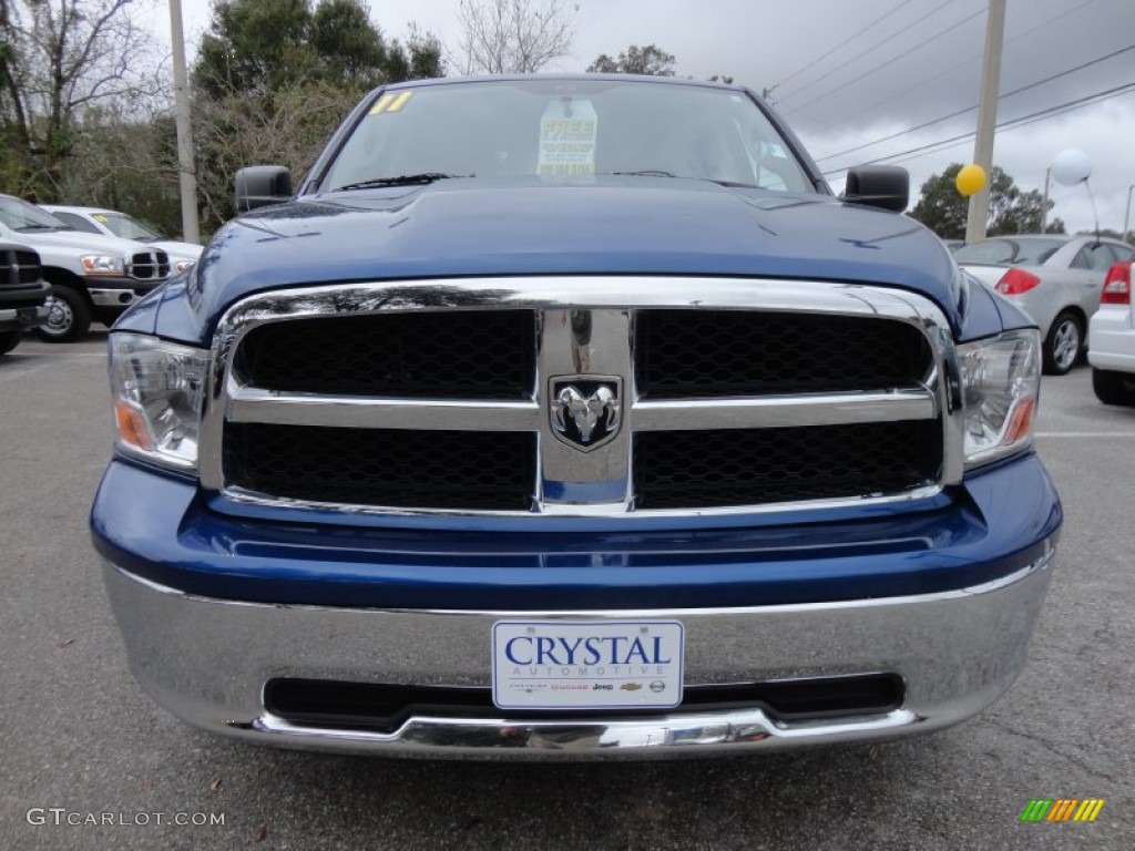 2011 Ram 1500 SLT Quad Cab - Deep Water Blue Pearl / Dark Slate Gray/Medium Graystone photo #13
