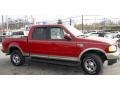 2002 Bright Red Ford F150 Lariat SuperCrew 4x4  photo #4