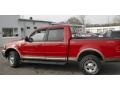 2002 Bright Red Ford F150 Lariat SuperCrew 4x4  photo #7