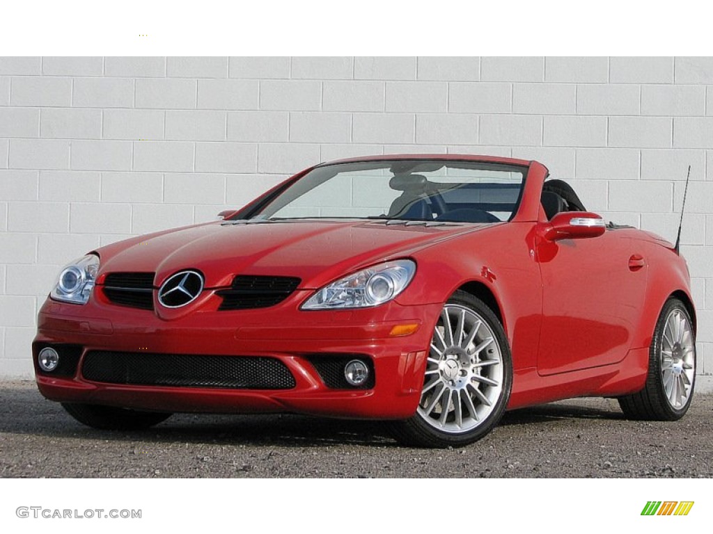 2007 SLK 55 AMG Roadster - Mars Red / Black photo #1