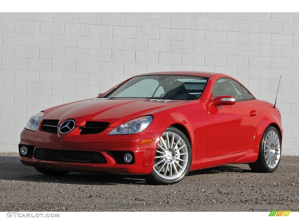 Mars Red 2007 Mercedes-Benz SLK 55 AMG Roadster Exterior Photo #58758276