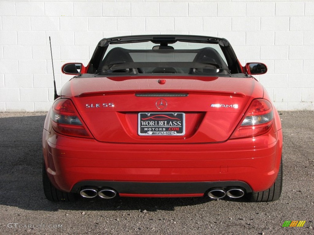 2007 SLK 55 AMG Roadster - Mars Red / Black photo #24