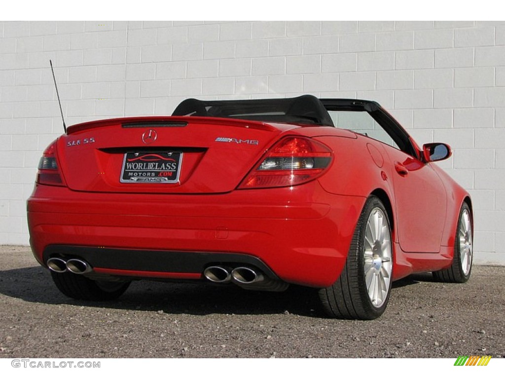 2007 SLK 55 AMG Roadster - Mars Red / Black photo #31