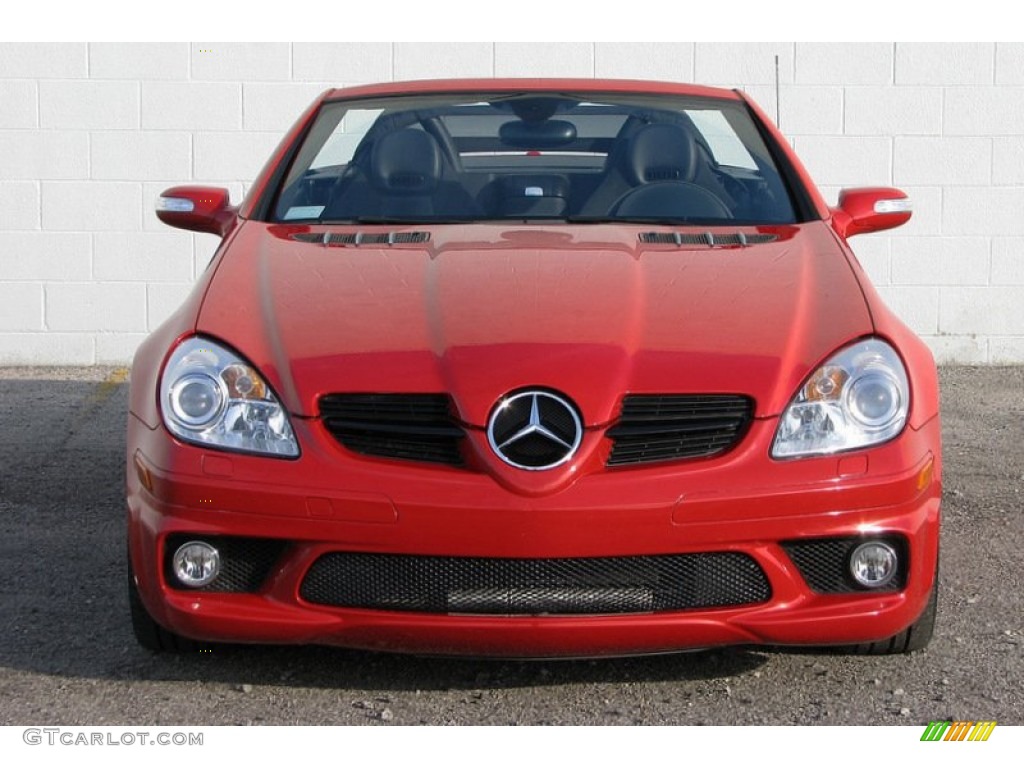 2007 SLK 55 AMG Roadster - Mars Red / Black photo #37