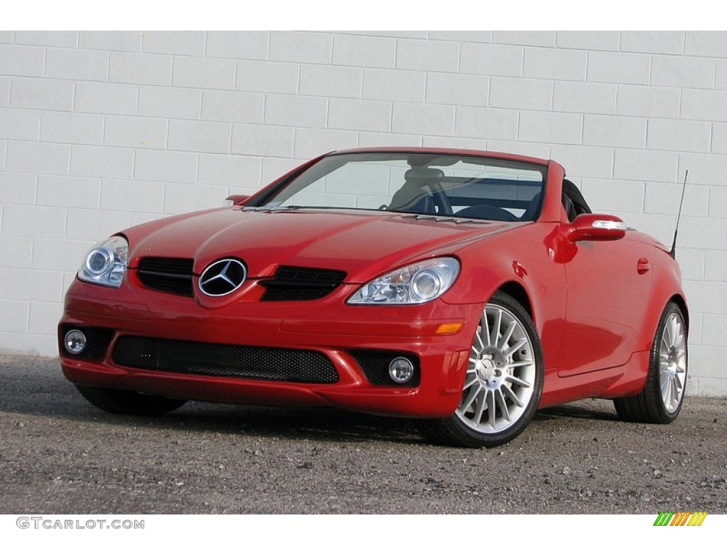 2007 SLK 55 AMG Roadster - Mars Red / Black photo #56