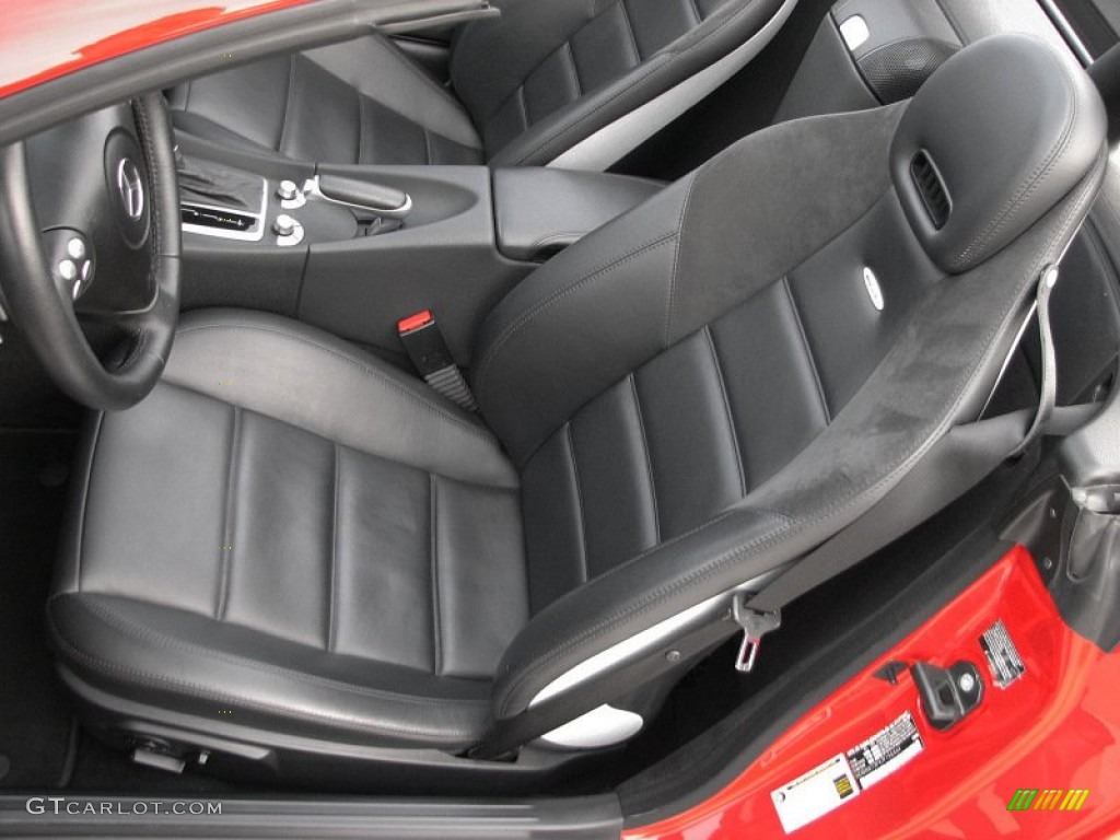 Black Interior 2007 Mercedes-Benz SLK 55 AMG Roadster Photo #58758861