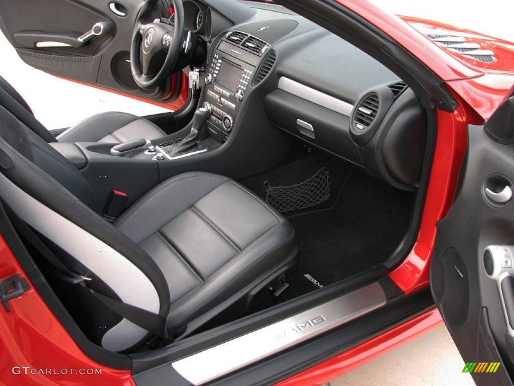 Black Interior 2007 Mercedes-Benz SLK 55 AMG Roadster Photo #58758984