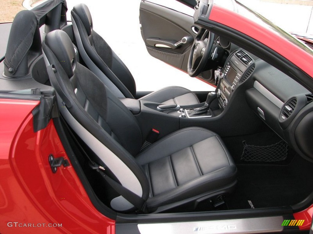 Black Interior 2007 Mercedes-Benz SLK 55 AMG Roadster Photo #58758993