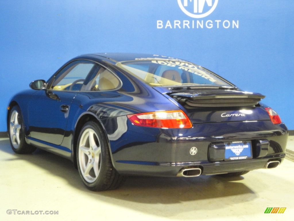2008 911 Carrera Coupe - Midnight Blue Metallic / Sand Beige photo #5