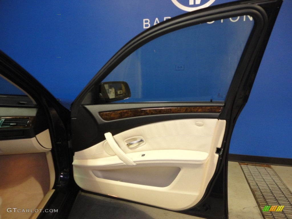 2008 5 Series 535xi Sports Wagon - Monaco Blue Metallic / Cream Beige Dakota Leather photo #21