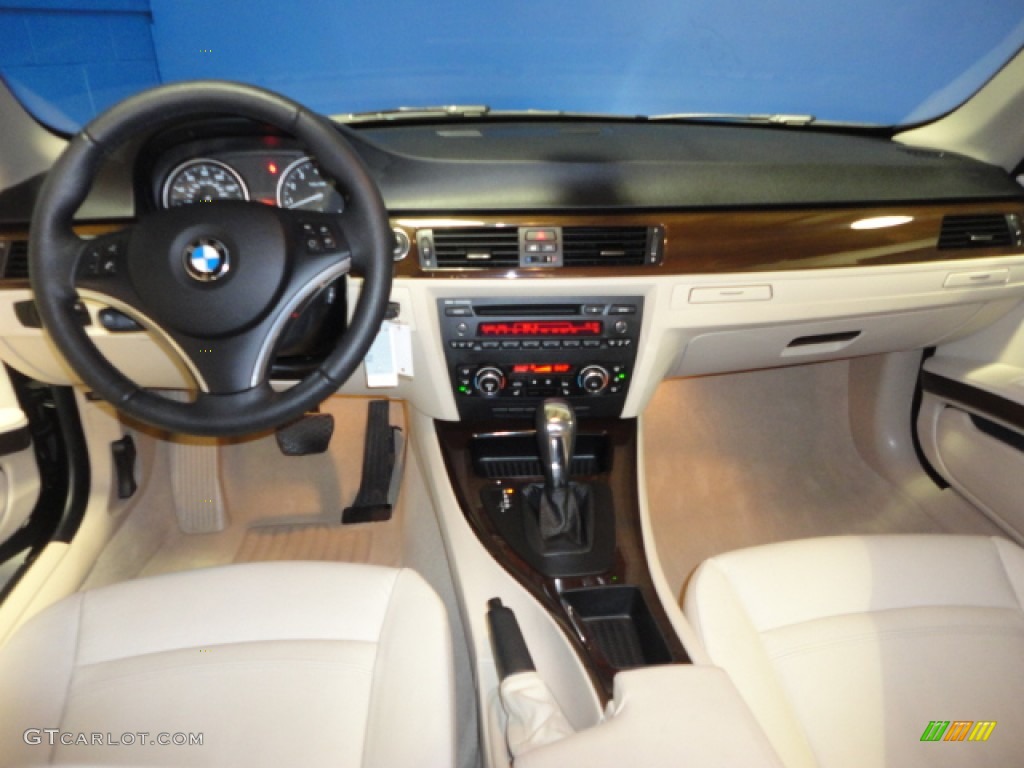 2010 BMW 3 Series 335i xDrive Coupe Cream Beige Dashboard Photo #58761516