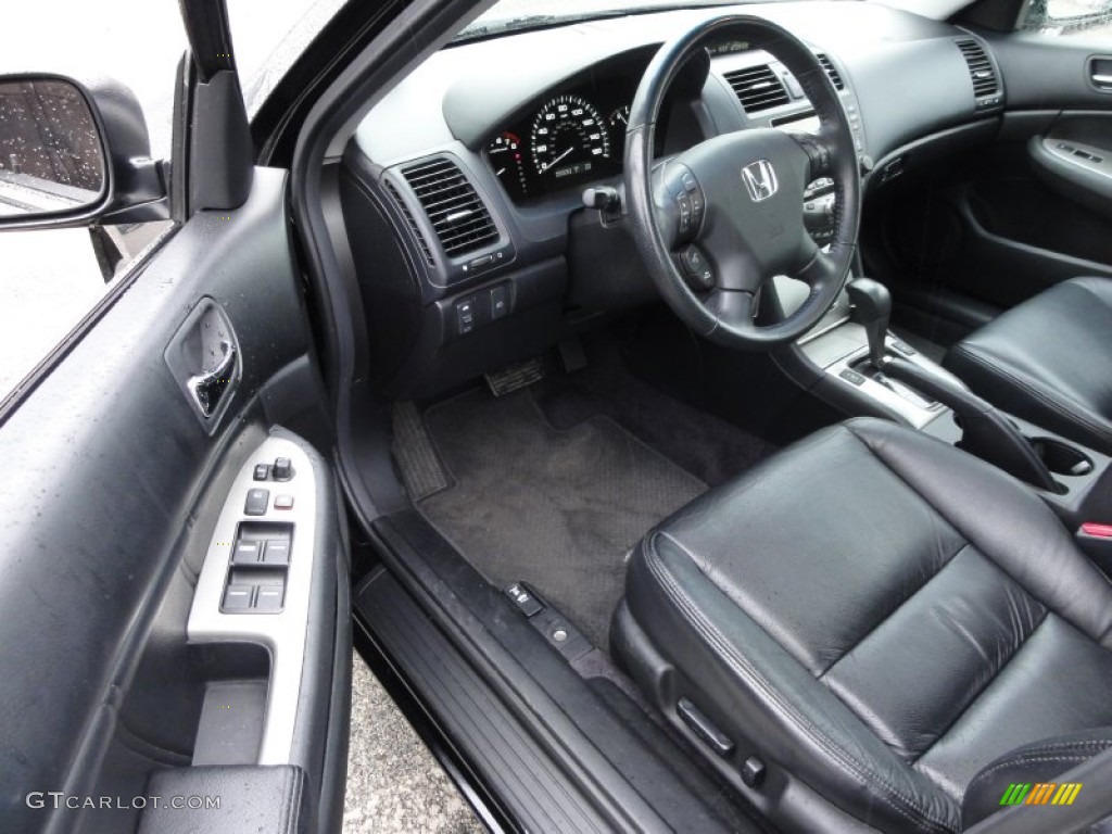 Black Interior 2007 Honda Accord Ex L Sedan Photo 58763049