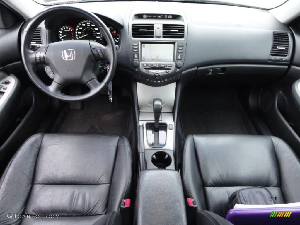 2007 Honda Accord EX-L Sedan Black Dashboard Photo #58763193