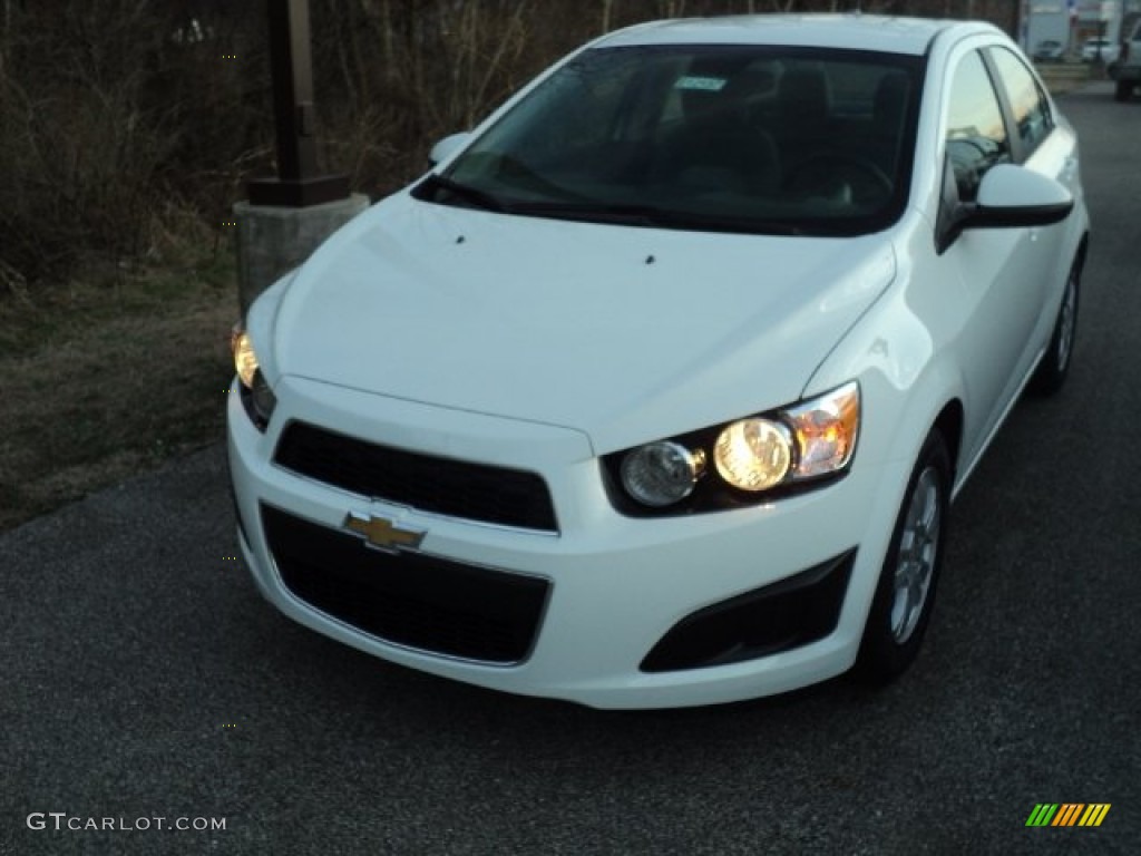 2012 Sonic LS Sedan - Summit White / Jet Black/Dark Titanium photo #1