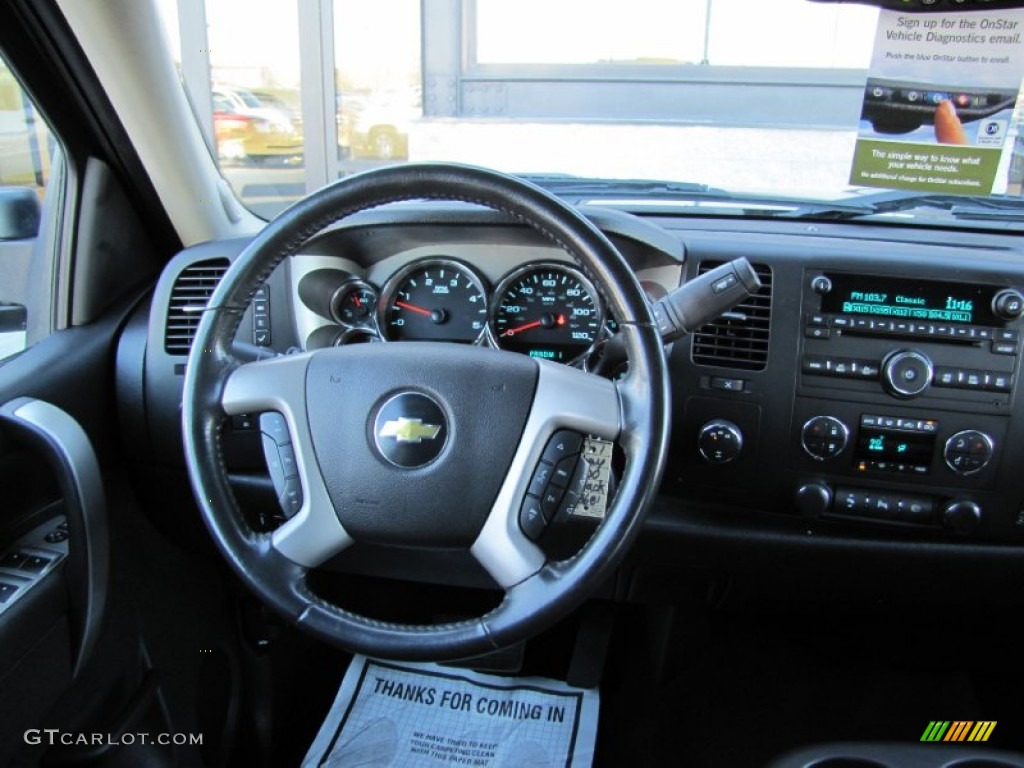 2011 Chevrolet Silverado 3500HD LT Crew Cab 4x4 Ebony Dashboard Photo #58767618