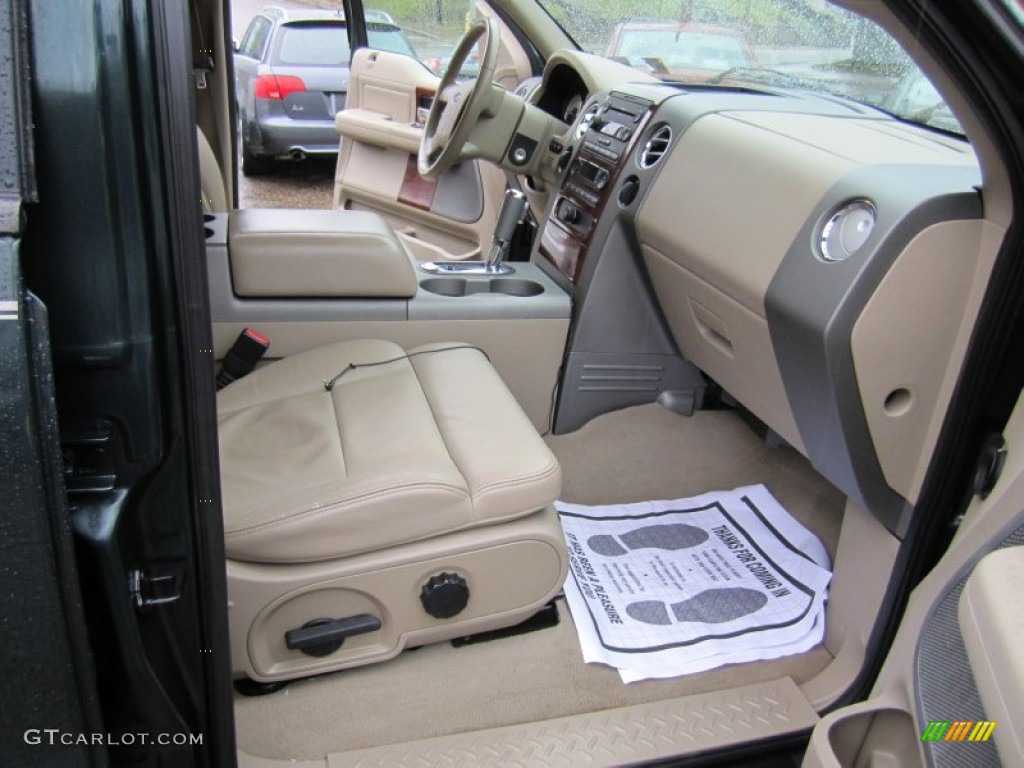 2005 F150 Lariat SuperCrew 4x4 - Aspen Green Metallic / Tan photo #23
