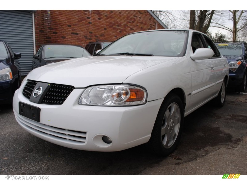 2005 Sentra 1.8 S Special Edition - Cloud White / Charcoal photo #1