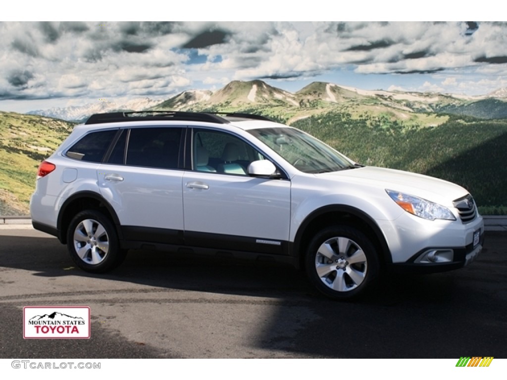 2011 Outback 3.6R Limited Wagon - Satin White Pearl / Warm Ivory photo #1