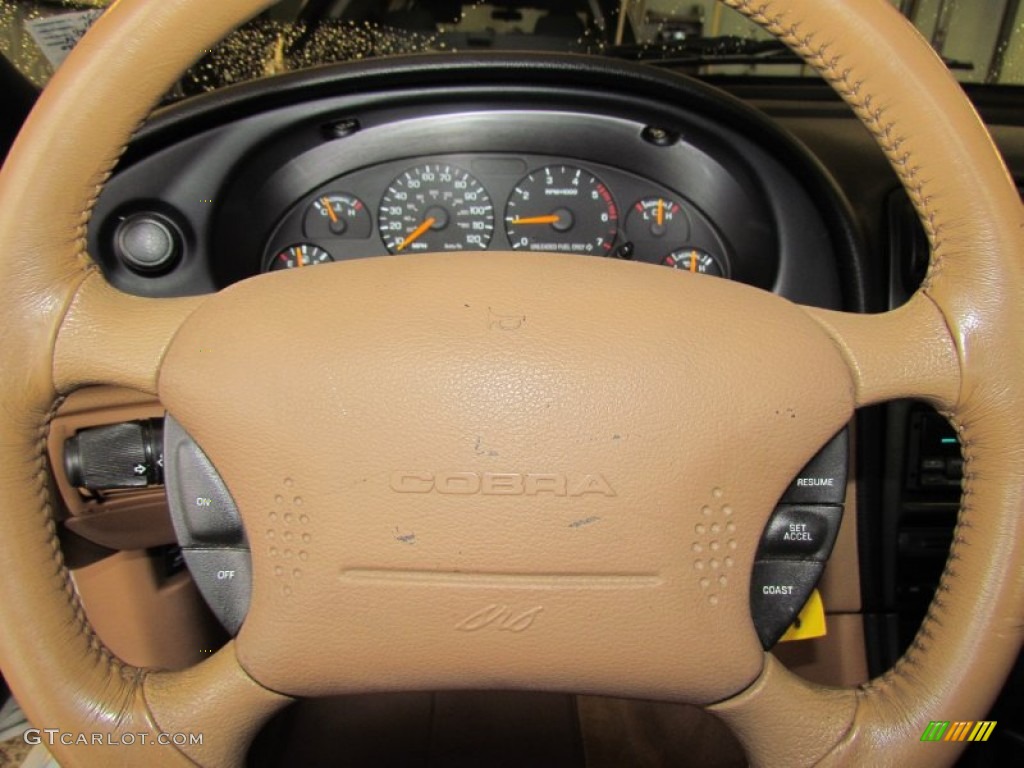 1998 Ford Mustang V6 Coupe Saddle Steering Wheel Photo #58772535