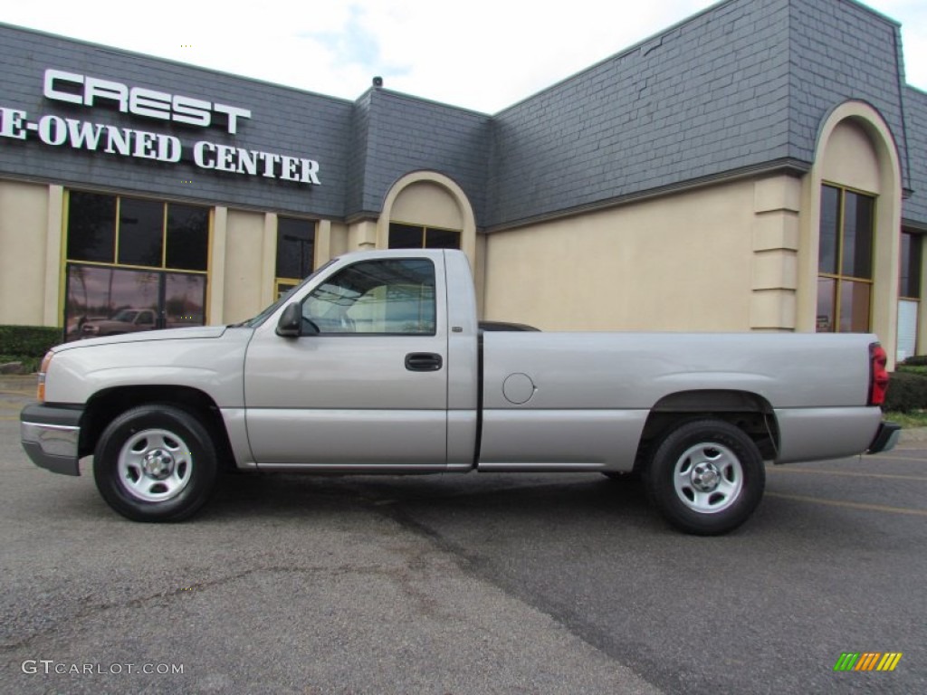 2004 Silverado 1500 LS Regular Cab - Silver Birch Metallic / Medium Gray photo #1