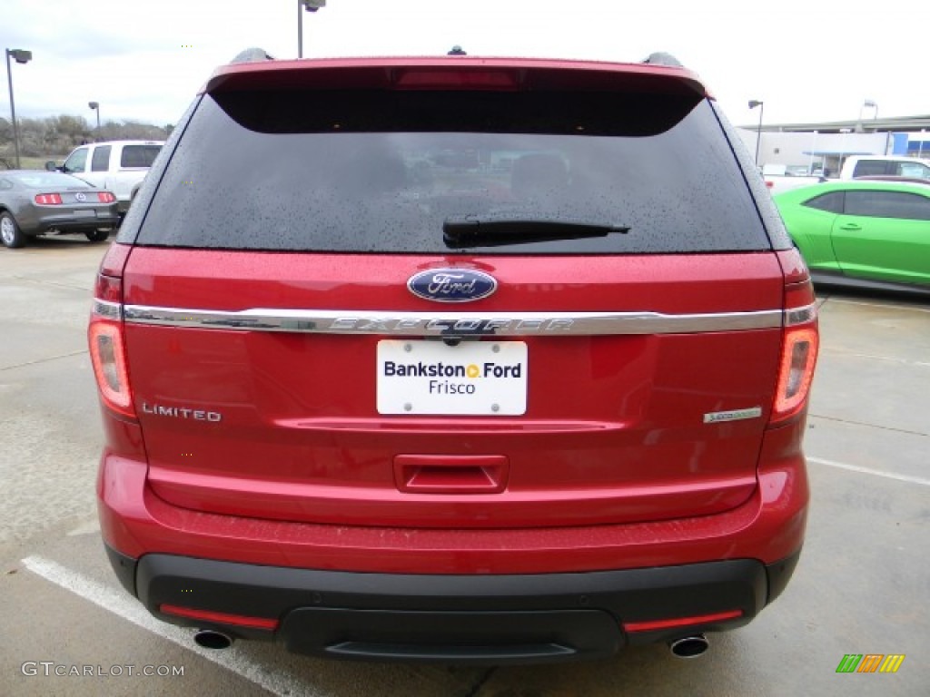 2012 Explorer Limited EcoBoost - Red Candy Metallic / Charcoal Black photo #4