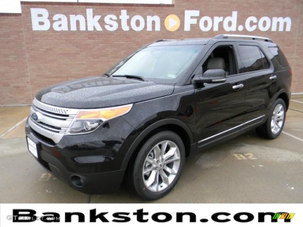 2012 Explorer XLT - Black / Medium Light Stone photo #1