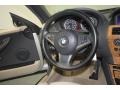 2004 BMW 6 Series Creme Beige Interior Steering Wheel Photo