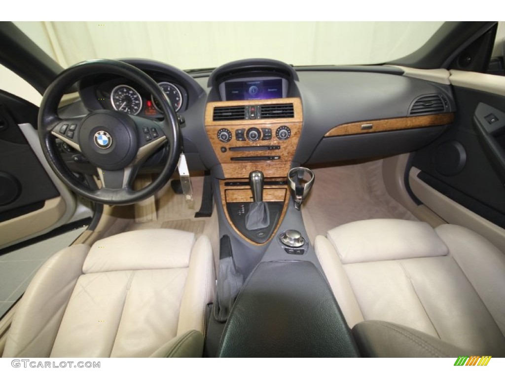 2004 BMW 6 Series 645i Convertible Creme Beige Dashboard Photo #58778439