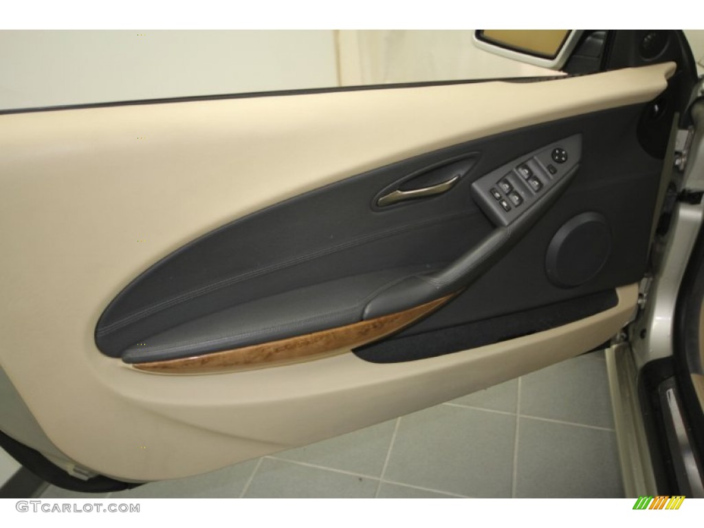2004 BMW 6 Series 645i Convertible Creme Beige Door Panel Photo #58778583