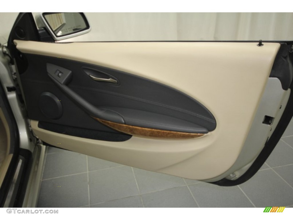 2004 BMW 6 Series 645i Convertible Creme Beige Door Panel Photo #58778589