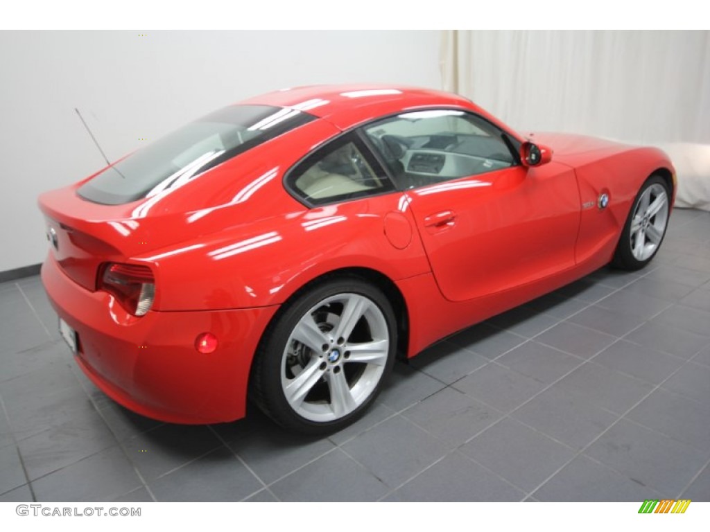 2008 Z4 3.0si Coupe - Bright Red / Beige photo #12
