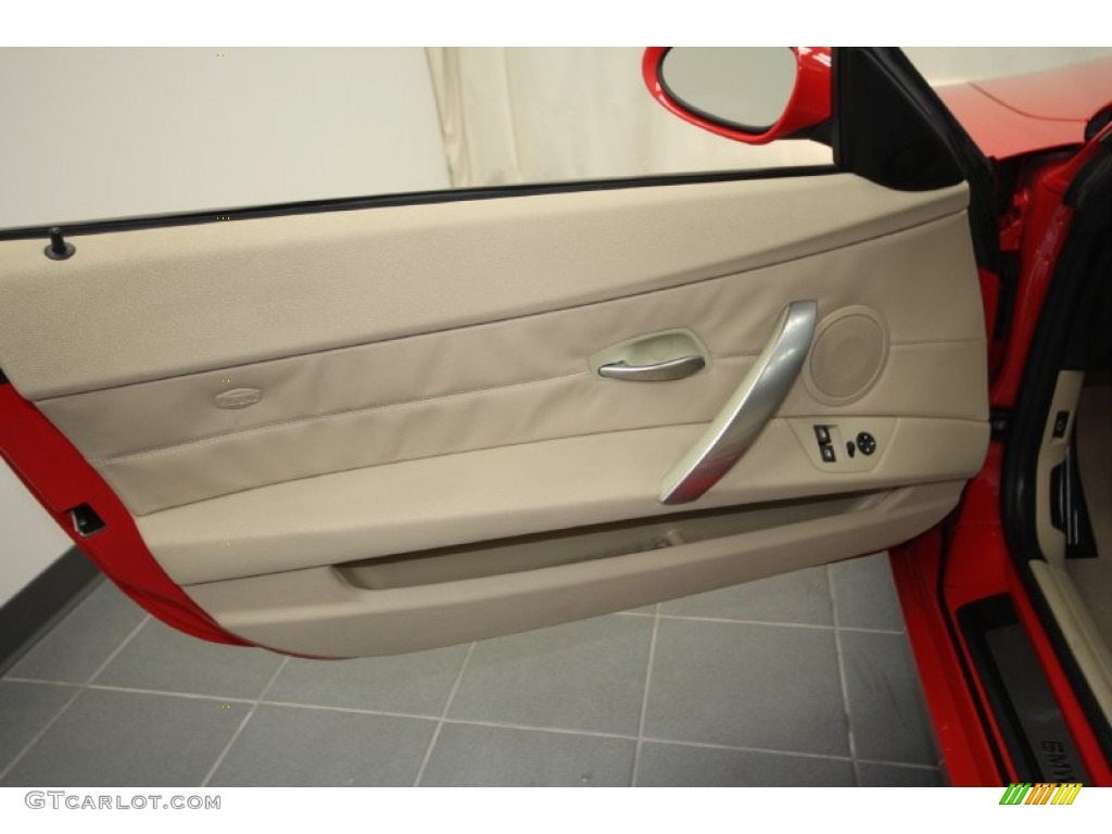 2008 BMW Z4 3.0si Coupe Beige Door Panel Photo #58780167
