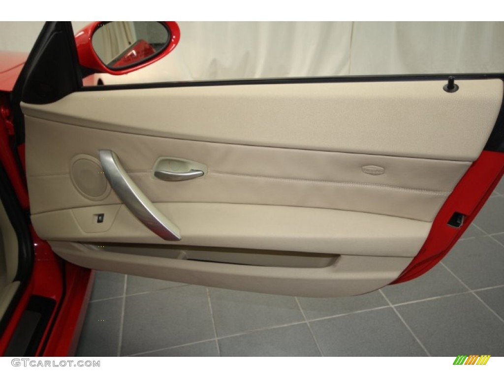 2008 BMW Z4 3.0si Coupe Beige Door Panel Photo #58780299