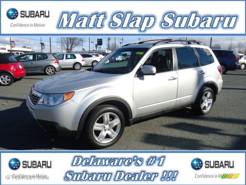 2009 Forester 2.5 X Limited - Spark Silver Metallic / Black photo #1